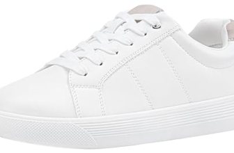 Vepose Women’s White Beige Casual Low Top Walking Sneakers, Size 7, 8013