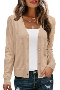 Arach&Cloz Spring Sweaters for Women 2026 Long Sleeve Summer Fall Lightweight Sh