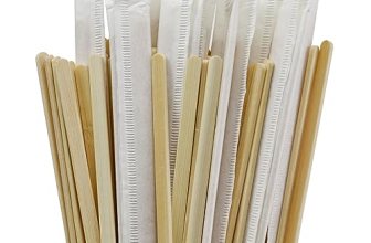 Boesma 100Pcs Bamboo Coffee Stirrers Individually Wrapped