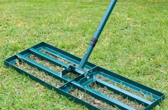 Lawn Leveling Rake,Stainless Steel Lawn Leveler with 30”x10” Ground Plate