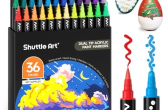 Shuttle Art 36 Colors Dual Tip Acrylic Paint Markers