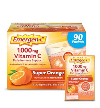 Emergen-C 1000mg Vitamin C Powder for Daily Immune Support Caffeine Free Vitamin