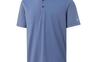MAELREG Mens Golf Shirts Short Sleeve Pin Striped Activewear Dry Fit Moisture Wi