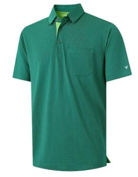 M MAELREG Golf Shirts for Men Dry Fit Short Sleeve Casual Collared Pocket Moistu