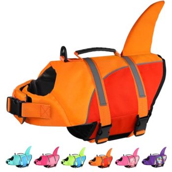 Doglay Shark Dog Life Jacket – Adjustable Vest with Superior Buoyancy and Rescue