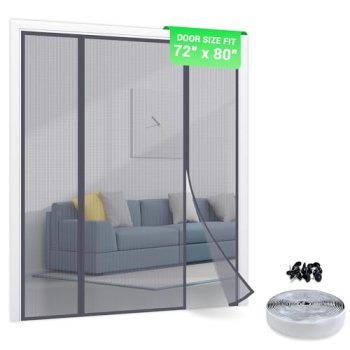 TheFitLife Fiberglass Magnetic Screen Door