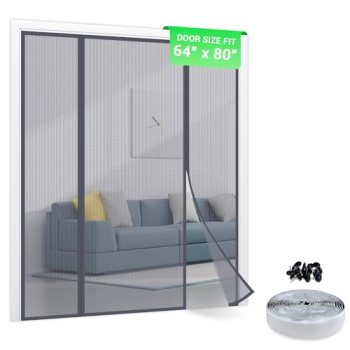 TheFitLife Fiberglass Magnetic Screen Door