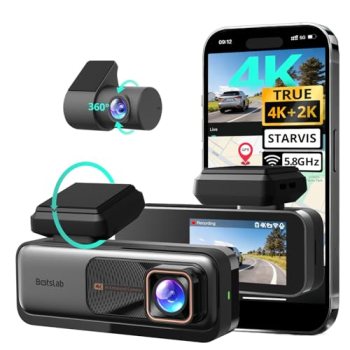 BOTSLAB 4K Dash Cam Front and Rear