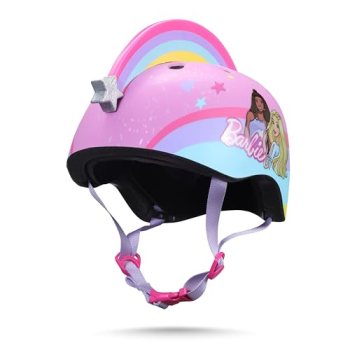 Barbie – Kids Bike Helmet, Adjustable Safety Helmet, CPSC Certified