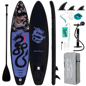 FunWater 11’×32″×6″ Inflatable Stand Up Paddle Board with Premium SUP Paddleboar
