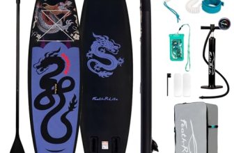 FunWater 11’×32″×6″ Inflatable Stand Up Paddle Board with Premium SUP Paddleboar