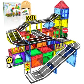 Magnetic Tiles – Road Set, Magnetic Building Blocks