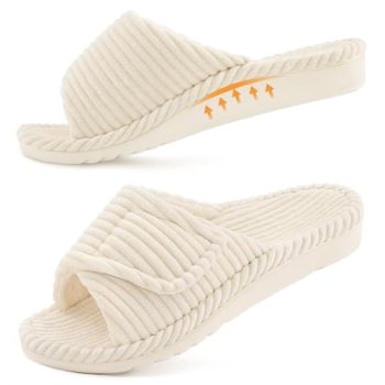 Litfun Orthopedic Slippers for Women Arch Support Indoor House Slippers Adjustab