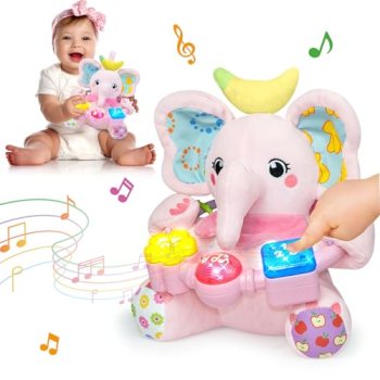 Ryotagift Baby Bilingual Musical Elephant Stuffed Animals Toys