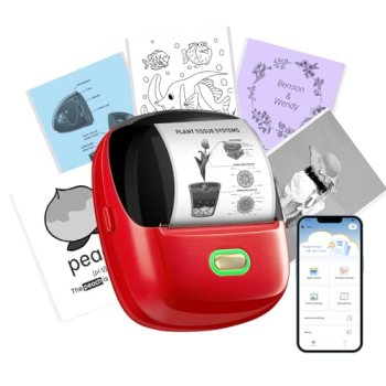 ORGSTA Sticker Printer, 300 DPI Ultra-Clear Mini Portable Sticker Maker with Ban