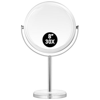 MIYADIVA Makeup Mirror, 30X Magnifying Mirror for Desk