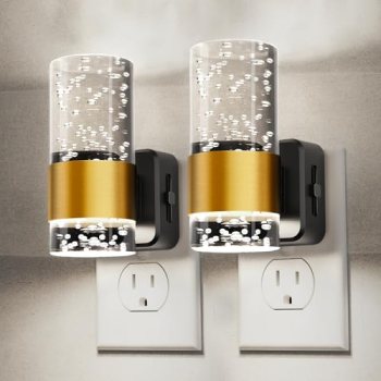 Night Lights Plug into wall, White Light LED NighLight with Adjustable Brightnes