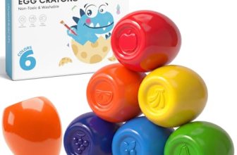 JUPITEARTH 6 Colors Egg Crayons for kids
