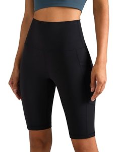 Colorfulkoala Women’s High Waisted Biker Shorts with Pockets
