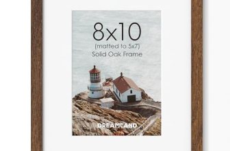 Dreamland 8×10 Walnut Oak Wood Picture Frame Matted to 5×7, 1-Pack