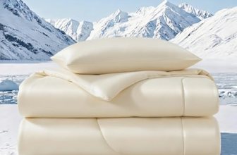 Quataly Cooling Comforter Set White Fitted Bottom Sheet and 1 Pillowscase-Twin S