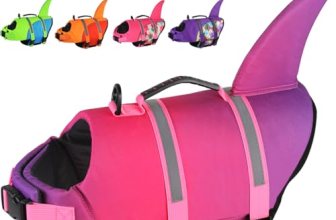 Doglay Dog Life Jacket Shark, Ripstop Dog Life Vests for Swimming Boating with H