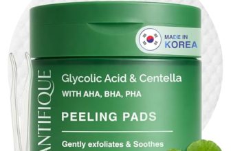 PLANTIFIQUE Korean Glycolic Acid Toner Pads 60 Pcs with Niacinamide