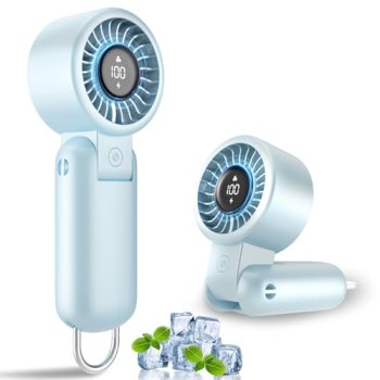 AUIIAH Handheld Fan Turbo – Portable Battery Powered Mini Hand Held Fan Recharge