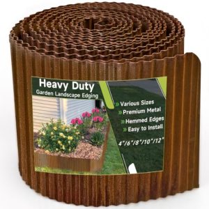 Corrugated Garden Edging,6″×40Ft Pre-Rusted Landscape Edging & Lawn Edging Borde