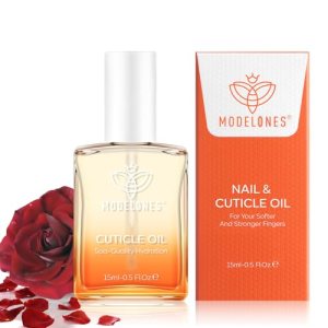modelones Nail Strengthener Cuticle Oil for Nails Rose Nail Oil for Growth and S