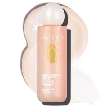 Pacifica Rose Quartz Body Oil – High Vibration Hydrating Body Oil with Natural P