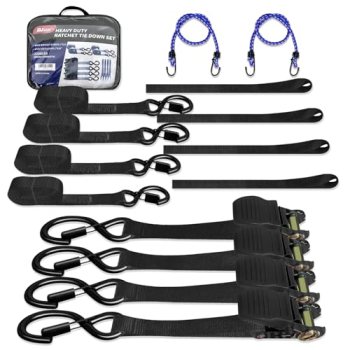 Motorcycle Tie Down Straps 1″ x15′ (4-Pack)