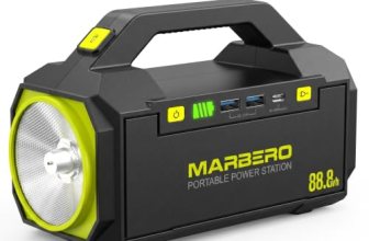 MARBERO Portable Power Station 88.8Wh Camping Portable Charger with Flashlight H
