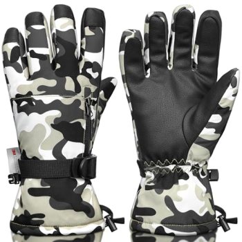 Odtmger Snow Gloves,Touchscreen Ski Mittens