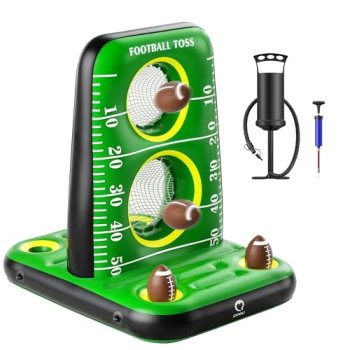 QPAU Inflatable Football Toss Game for Pool