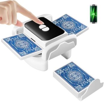 XISZMOG Rechargeable Automatic Card Shuffler for 1-2 Decks