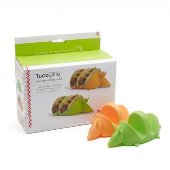 Pund’it Tacodillo Taco Holders, Set of 2 Armadillo Themed Taco Platters