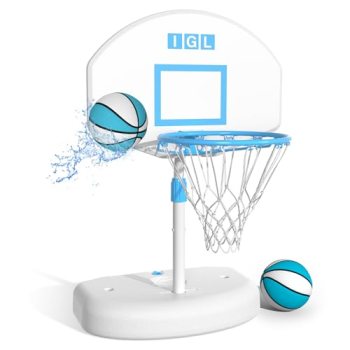IGL Poolside Basketball Hoop, Swimming Pool Basketball Hoop with 28 Inch Backboa