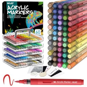WUO 60 Colors Acrylic Paint Markers