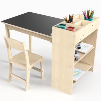 doowroodni Kids Art Table and Chair Set