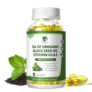 Organic Oregano Oil Capsules with Black Seed Oil