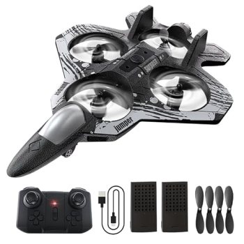 XOS Remote Control Foam Airplane Drone RC Stunt Plane RC Fighter Jet with LED Li