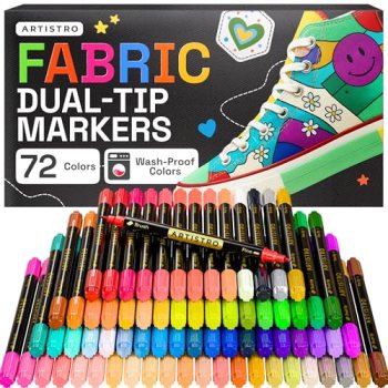 ARTISTRO 72 Dual-Tip Fabric Markers