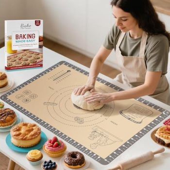 Silicone Baking Mat with 10 Easy Recipes