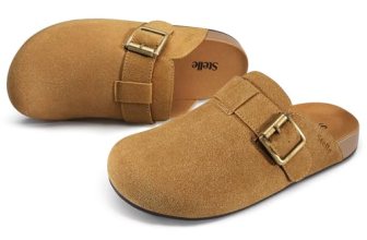 Stelle Suede Clogs for Women Men Potato Shoes with Arch Support Leather Cork Foo