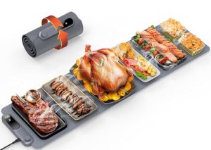 FEPPO Warming Mat for Food, Extra-Long Size 42″x12″