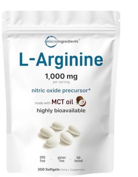 Micro Ingredients L-Arginine 1000mg with MCT Oil