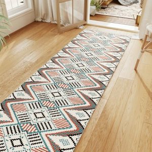H.VERSAILTEX Handwoven 2×5 ft Boho Runner Rug with Tassels