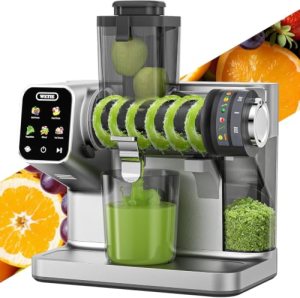 WETIE Cold Press Juicer, Powerful Juicer Machines with Adjustable Juicing Pressu