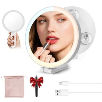 Travel Makeup Mirror with Lights